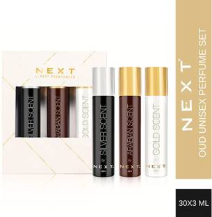 NEXT Luxury OUD Discovery Pack of 3 Oudh Fragrances GOLD SILVER ARABIAN 30ML Each Eau de Parfum  -  90 ml