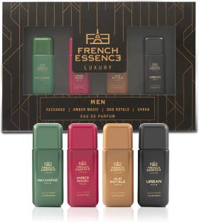 FRENCH ESSENCE Luxury Premium Gift Set (Recharge,Amber Magic,Oud Royale And Urban(25Ml Each)) Eau de Parfum  -  100 ml