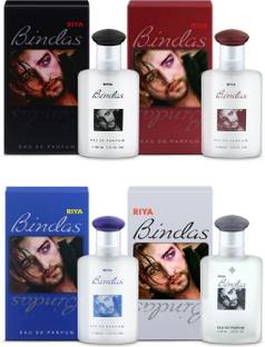 RIYA Bindas Black, Blue, Red, Grey | 30ml Each | Pack of 4 Eau de Parfum  -  120 ml