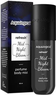 Aqualogica Refresh+Mid Night Bloom Perfume Body Mist Up-To 10% Fragrance Oil Concentration Eau de Parfum  -  150 ml