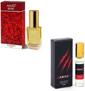 Ahsan Rose (30ml) With Attar Army (8ml) Eau de Parfum  -  38 ml