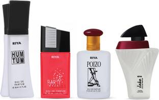 RIYA Hum Tum & Party Wear & Poizo & Jako Eau De Perfume For Unisex 30 ML Each Eau de Parfum  -  120 ml