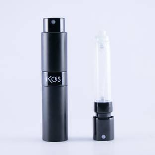 Ikos Portable Refillable Perfume Atomizer Empty Bottle Pump Scent Spray For (Black) Perfume  -  5 ml