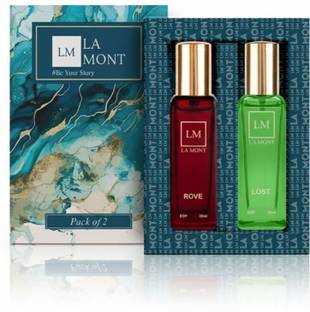 LA MONT PERFUMES ROVE & LOST EDP Combo Gift Set | Long-Lasting Floral-Fruity Fragrances Eau de Parfum  -  40 ml