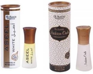 Al Nuaim ASEEL WHITE & Arabian Oudh Alcohol Free (6ml*2) Perfume  -  12 ml