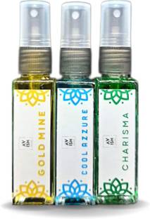 AVISH FRAGRANCE Pocket Friendly Perfume Combo, (Gold Mine, Coool Azzure, Charisma) set of 3 Eau de Parfum  -  24 ml