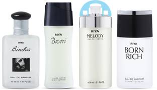 RIYA Bindas & Bawri & Melody Sea Green & Born Rich Eau De Perfume 30 ML Each Eau de Parfum  -  120 ml