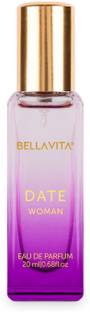 BELLAVITA DATE Women Perfume with Notes of Pink Pepper, Red Fruits|Long Lasting Fragrance| Eau de Parfum  -  20 ml
