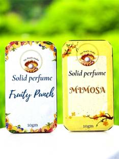 Thepearlsstudio Solid Perfume Pack of 2 | Fruity Punch & Mimosa | 2 x 10ml Eau de Cologne  -  20 ml