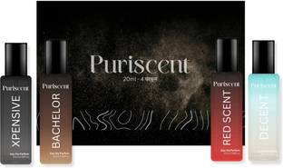 Puriscent Luxury & Long Lasting Perfume Gift Set -4X20ml XPENSIVE,BACHELOR,REDSCENT,DECENT Eau de Parfum  -  80 ml