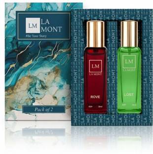 LA MONT PERFUMES ROVE & LOST EDP Combo Gift Set | Long-Lasting Floral-Fruity Fragrances Eau de Parfum  -  40 ml