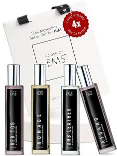 Em5 Combo Pack of 4 - Premium Masculine Collection for HIM 15 ml Each. Eau de Parfum  -  60 ml