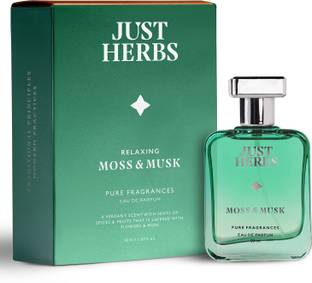 Just Herbs Relaxing Moss & Musk Floral Perfect Gifting Luxury Scent Long Lasting Fragrance Eau de Parfum  -  50 ml