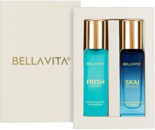 BELLAVITA FRESH perfume & SKAI AQUATIC perfume combo|2X20ML|With Citrus & Woody Notes| Perfume  -  40 ml