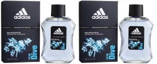 ADIDAS Ice Dive Perfume 100ml Each (Pack of 2) Eau de Toilette  -  200 ml