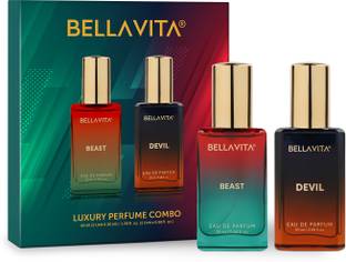 BELLAVITA BEAST Perfume & DEVIL FEVER Perfume combo|2X20ML|With Fruity & Woody Notes| Eau de Parfum  -  40 ml