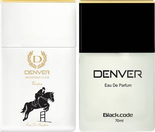 DENVER Black Code & Victor Perfume EDP|Premium, Strong & Long Lasting (70 x 2) Eau de Parfum  -  140 ml