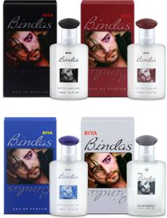RIYA Bindas Black, Blue, Red, Grey | 30ml Each | Pack of 4 Eau de Parfum  -  120 ml