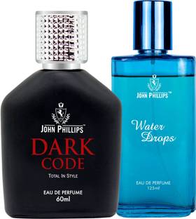 John Phillips DARK CODE & WATER DROPS | Long Lasting | Combo Eau de Parfum  -  185 ml