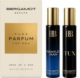BERGAMOT BEAUTE GENTLEMAN Perfume & TUX Luxury Gift Set for Men Long Lasting 2x15 ml Combo Perfume  -  30 ml