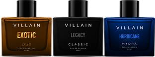 VILLAIN Legendary Trio Combo Perfume Pack of 3 Eau de Parfum  -  50 ml