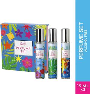 Iba Spray Perfume Set (Rain Drops, Kashmir Meadows & Mumbai Glam) Eau de Parfum  -  15 ml