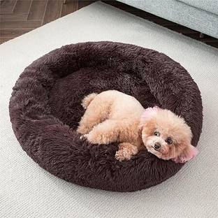 Zexsazone The round soft pet bed is perfect for indoor cats and puppies for all weather S Pet Bed