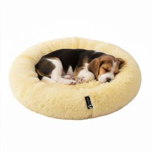 Stuffiva Oval Shaped Faux Fur PET Bed for Dogs, Kittens,Rabbits S Pet Bed
