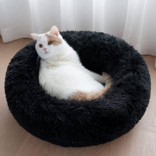 Zexsazone The round soft pet bed is perfect for indoor cats and puppies for all weather S Pet Bed