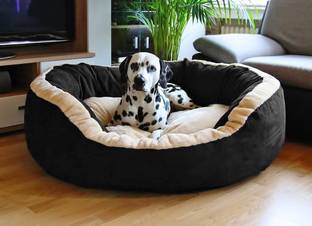 Petslover Luxurious & Durable Polyester Filled Soft Dual Color Dog/Cat Bed S Pet Bed