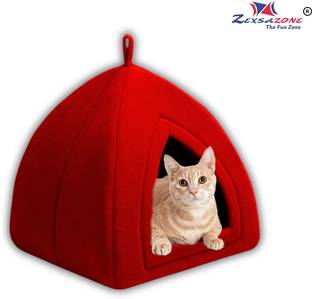 Zexsazone Soft Cat House for Small and Medium Cats, Puppy Cat House Kittens Cat Dog House S Pet Bed