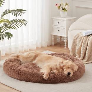 Zexsazone The round soft pet bed is perfect for indoor cats and puppies for all weather M Pet Bed