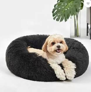 Zexsazone The round donut pet bed is perfect for indoor Dog puppies Cats S Pet Bed