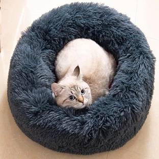 Zexsazone The round donut pet bed is perfect for indoor Dog puppies Cats S Pet Bed
