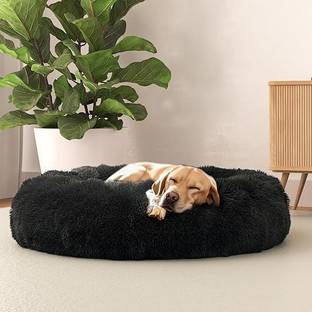 Zexsazone The round donut pet bed is perfect for indoor cats and puppies M Pet Bed