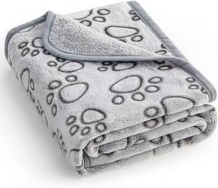 BeFunky Premium Soft Dog Blanket with Cute Paw Print, Cat Blanket (76 x 104 cm) Size L Pet Bed