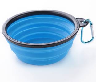 KUBER INDUSTRIES Dog Food Bowl|Portable & Collapsible Cat & Dog Bowl|Reusable,Travel-Friendly| Plastic Pet Bowl