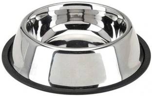 Furever Friends Stainless Steel Pet Bowl - Medium 700 ml - 1 Round Steel Dog Bowl 700 ml Silver Silver Plated, Stainless Steel Pet Bowl