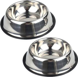 Furever Friends Stainless Steel Pet feeding Bowl EXTRA SMALL Anti Skid pet feeder 200ml Each Stainless Steel Pet Bowl