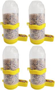 Sky Jumbo Size Bird's Water,Food Feeder Balcony,Out Door Tree Bird Feeder(Pack of 4) Plastic Pet Bowl & Bottle