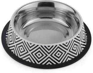 PAWPOURRI Printed Fusion Water and Food Feeding Shell Bowl for Adult Dogs & Pets Stainless Steel Pet Bowl