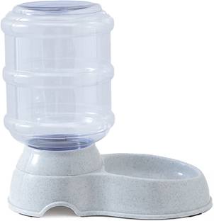KUBER INDUSTRIES Dog Food Bowl|Drinking Fountain Cat & Dog Bowl|Reusable|Bowl with Water Bottle Plastic Pet Bowl & Bottle