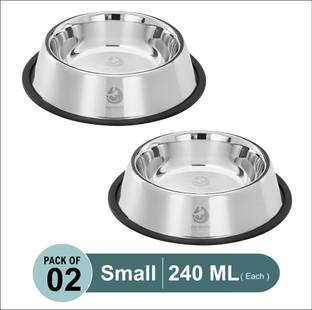 Petworld Pet Feeding Bowl| Dogs & Cats| Scratch Free & Durable Stainless Steel Pet Bowl