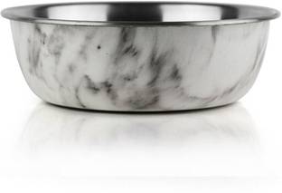 PAWPOURRI Marble Print Anti-skid Water and Food Feeding for Dogs and Cats |Feeder Stainless Steel Pet Bowl