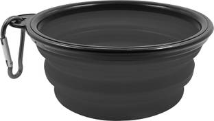 J Dog Bowl, Foldable Expandable Cup Dish for Pet Cat,Dog,Rabbit, Silicone, Plastic Pet Bowl