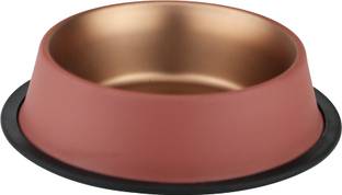 PAWPOURRI Anti-Skid Stainless Steel Water and Food Feeding Bowl for Small to Medium pets Stainless Steel Pet Bowl