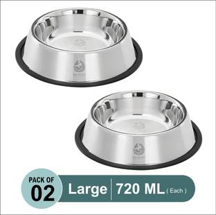 Petworld Pet Feeding Bowl| Dogs & Cats| Scratch Free & Durable Stainless Steel Pet Bowl