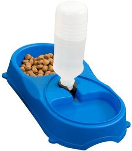 Q D Pet Food and Drinking Water Feeder Bowl pet Bottle for Dog Cat Small Animal Plastic Pet Bowl & Bottle