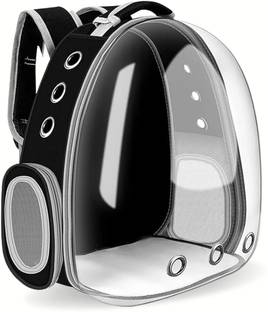 Plushmate Black, Grey Backpack Pet Carrier