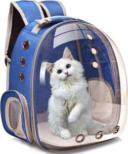 VAYINATO Transparent Pet Backpack (Blue) for Travel and Outdoor Blue Backpack Pet Carrier